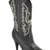 Ellie Black Cowgirl Boots For Adults