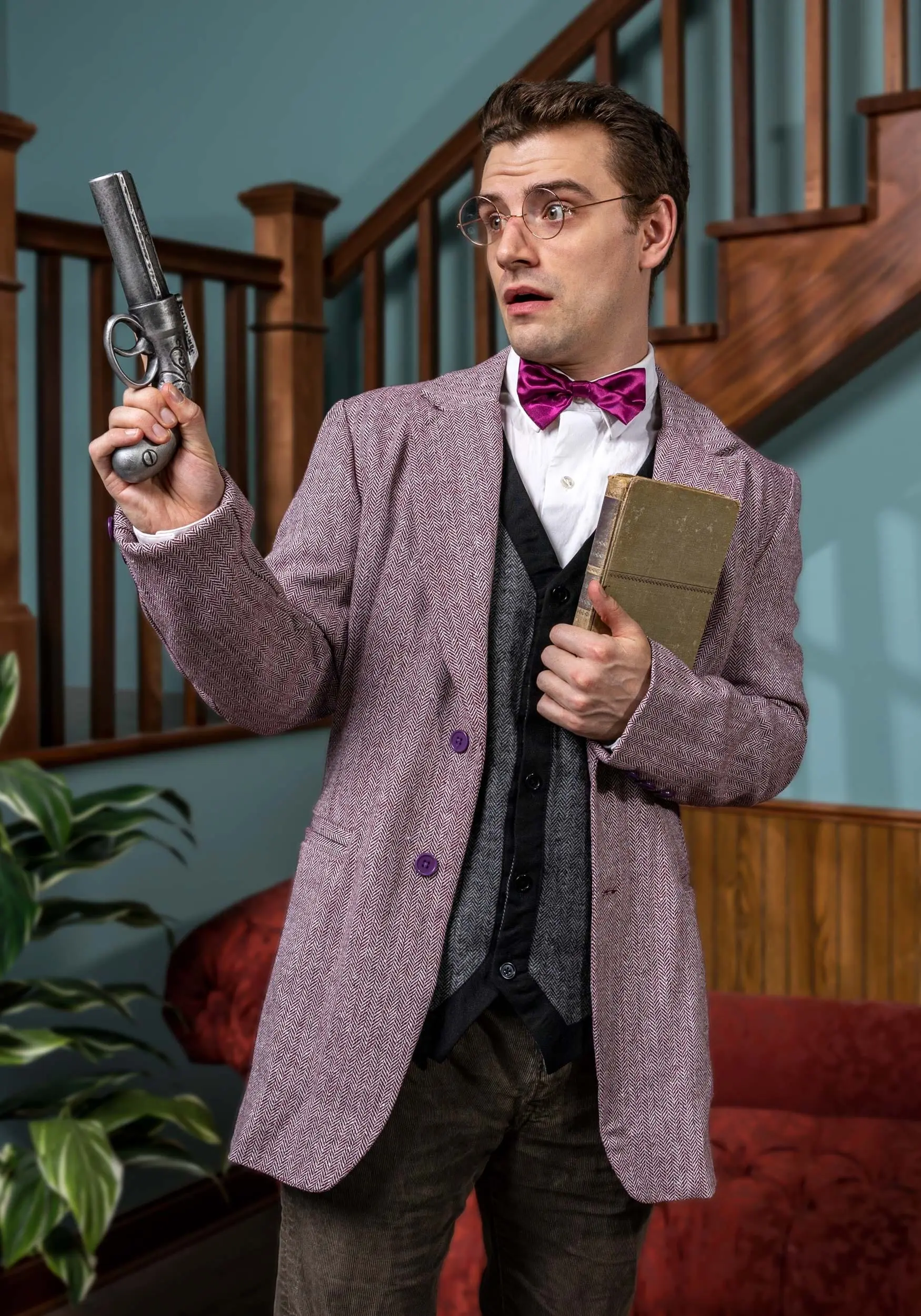 Fun Costumes Store 17 Fun Costumes Store -Fun Costumes Store adult professor plum clue costume alt 1