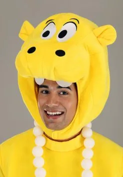 Fun Costumes Yellow Hungry Hungry Hippos Adult Costume -Fun Costumes Store adult yellow hungry hungry hippos costume alt 3