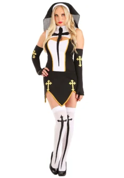 MUSIC LEGS Bad Habit Nun Costume -Fun Costumes Store bad habit nun costume alt 7