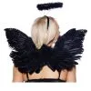 LEG AVENUE Black Angel Wings And Halo Set