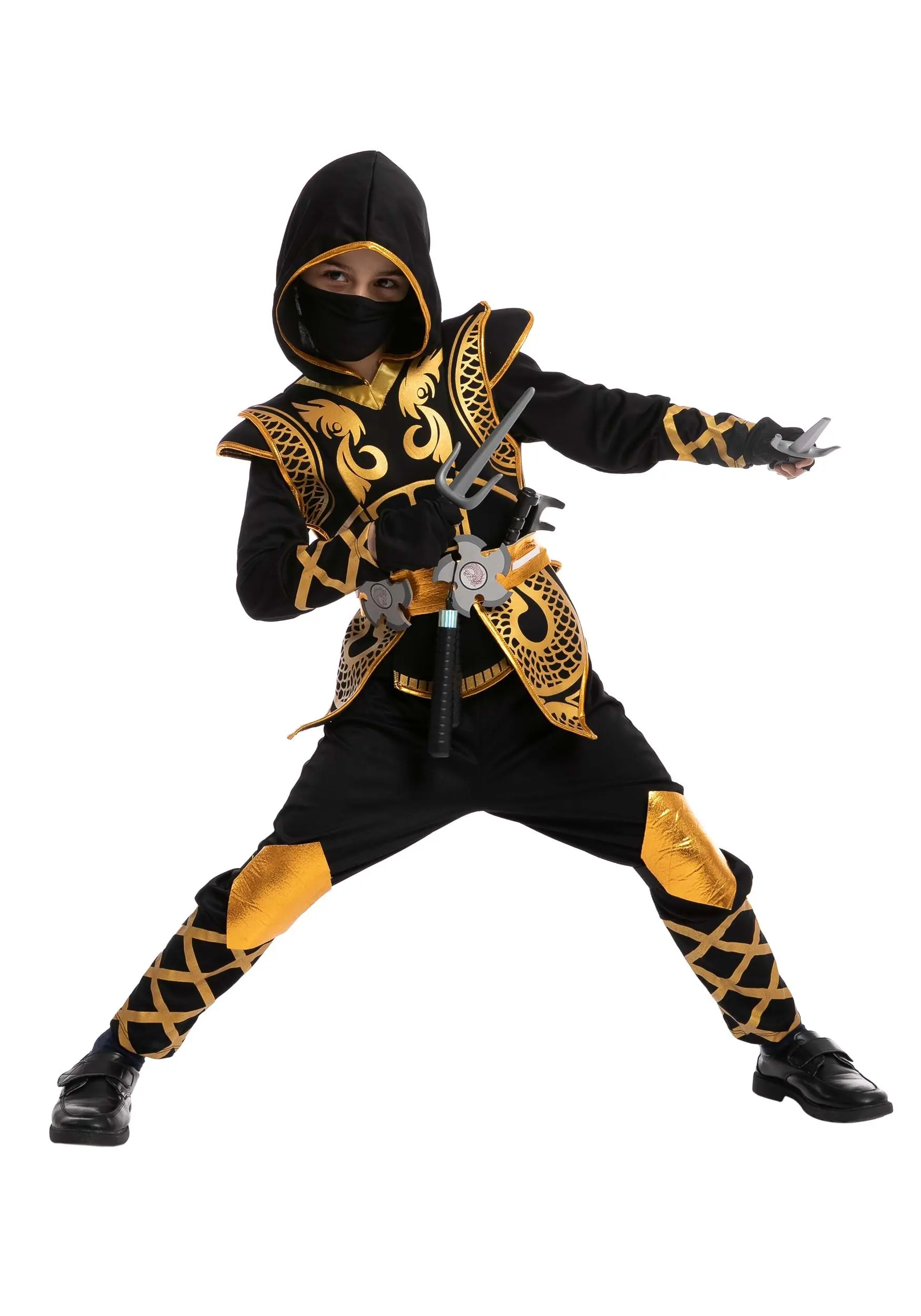Joyin Golden Ninja Costume For Boys 2 Joyin Golden Ninja Costume For Boys - Image 2