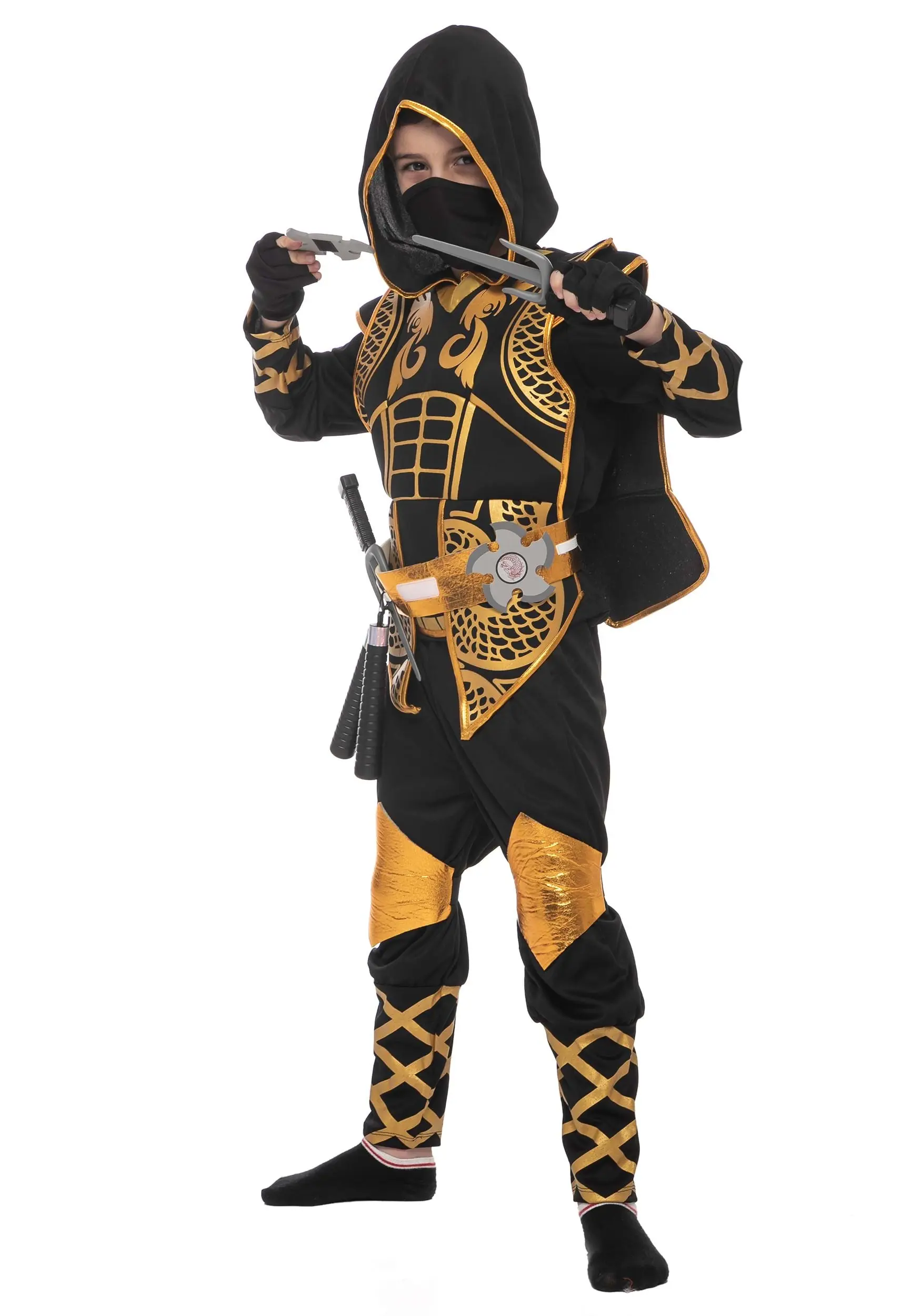Joyin Golden Ninja Costume For Boys 5 Joyin Golden Ninja Costume For Boys - Image 5
