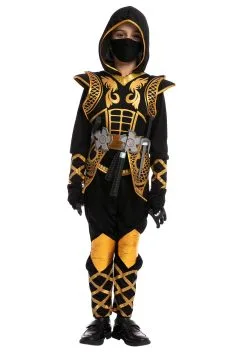 Joyin Golden Ninja Costume For Boys 13 Joyin Golden Ninja Costume For Boys -Fun Costumes Store boys golden ninja costume alt 6