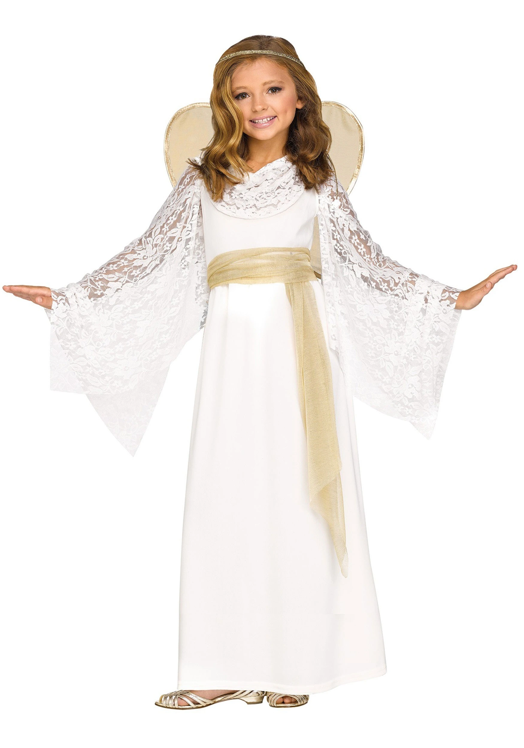 Fun World Girls Angelic Maiden Costume 1 Fun World Girls Angelic Maiden Costume