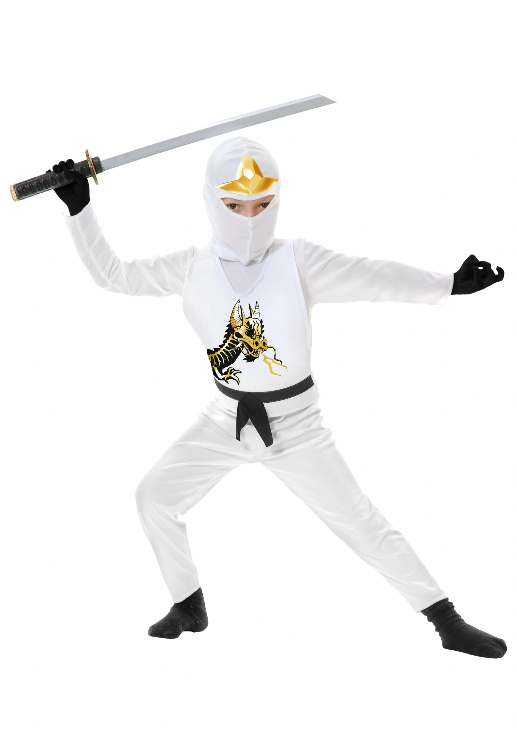 Charades Child Ninja Avengers Series II White Costume 1 Charades Child Ninja Avengers Series II White Costume