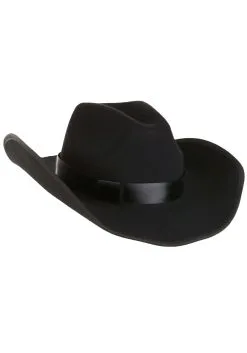 Elope Black Western Cowboy Costume Hat Accessory 6 Elope Black Western Cowboy Costume Hat Accessory -Fun Costumes Store cowboy hat black alt 2