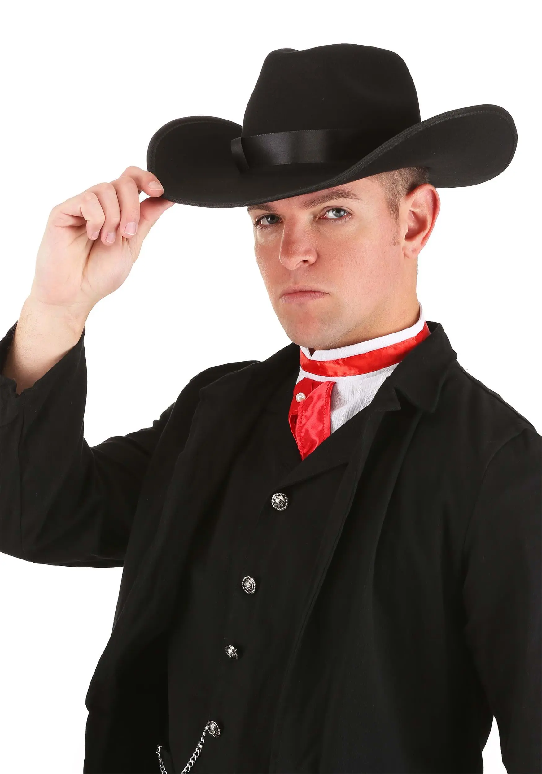 Elope Black Western Cowboy Costume Hat Accessory 1 Elope Black Western Cowboy Costume Hat Accessory
