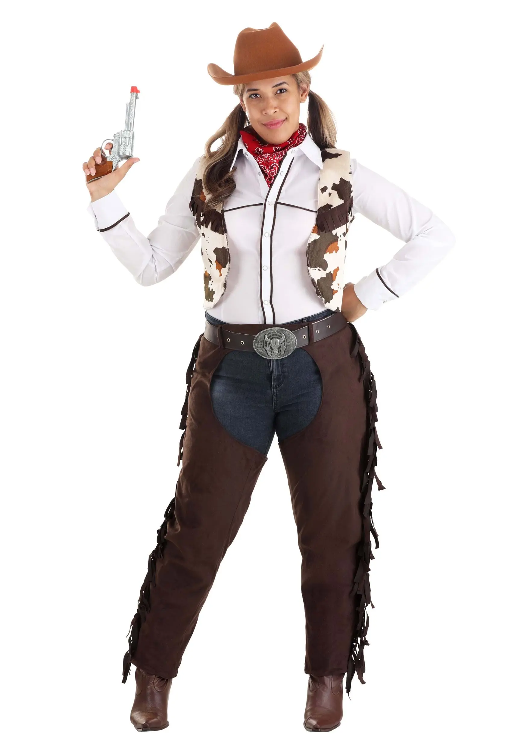 Fun Costumes Adult Cowgirl Chaps Costume 2 Fun Costumes Adult Cowgirl Chaps Costume - Image 2