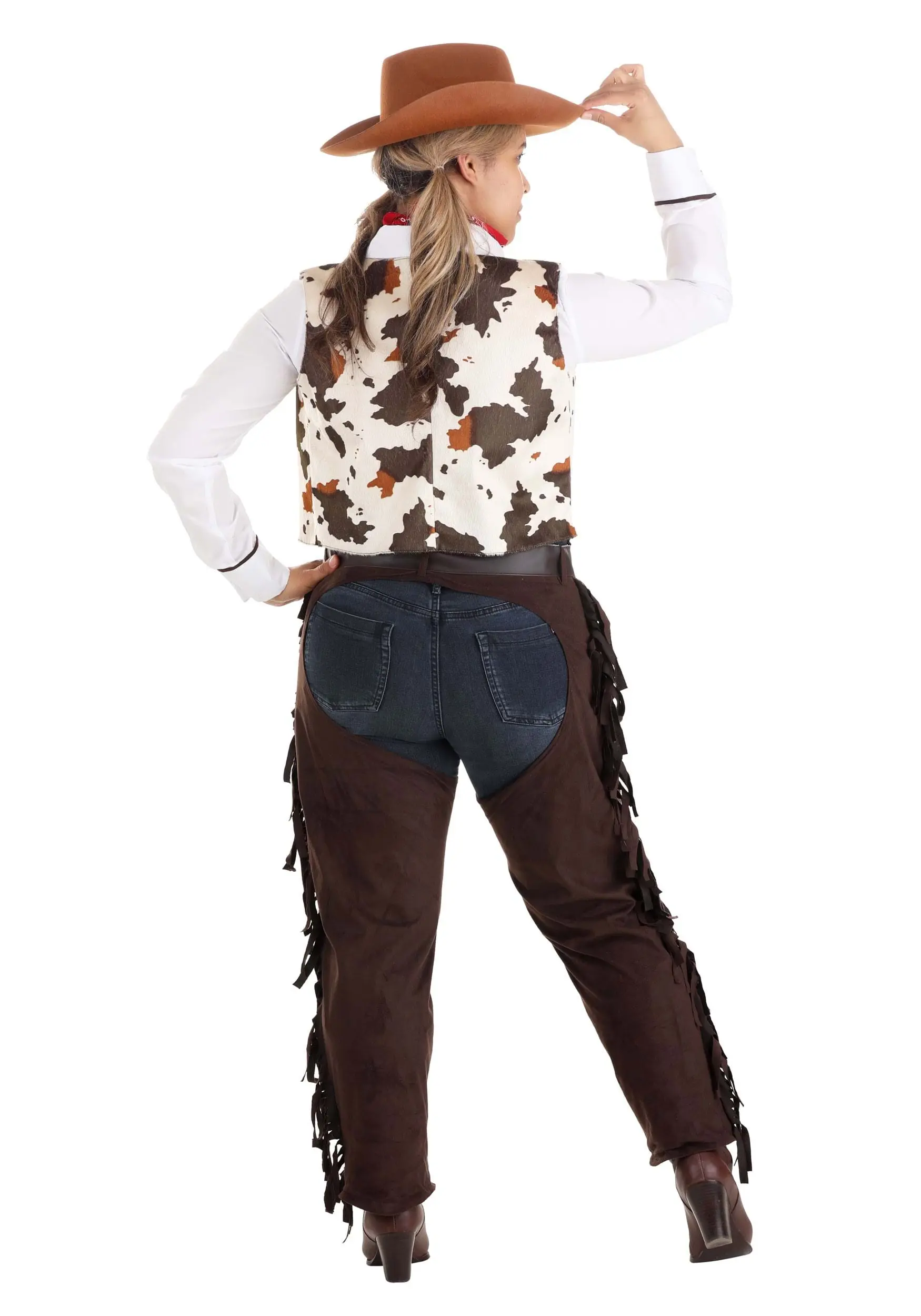 Fun Costumes Adult Cowgirl Chaps Costume 3 Fun Costumes Adult Cowgirl Chaps Costume - Image 3