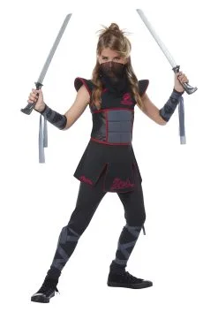 California Costume Collection Girls Black Ninja Costume -Fun Costumes Store girls black ninja costume 3
