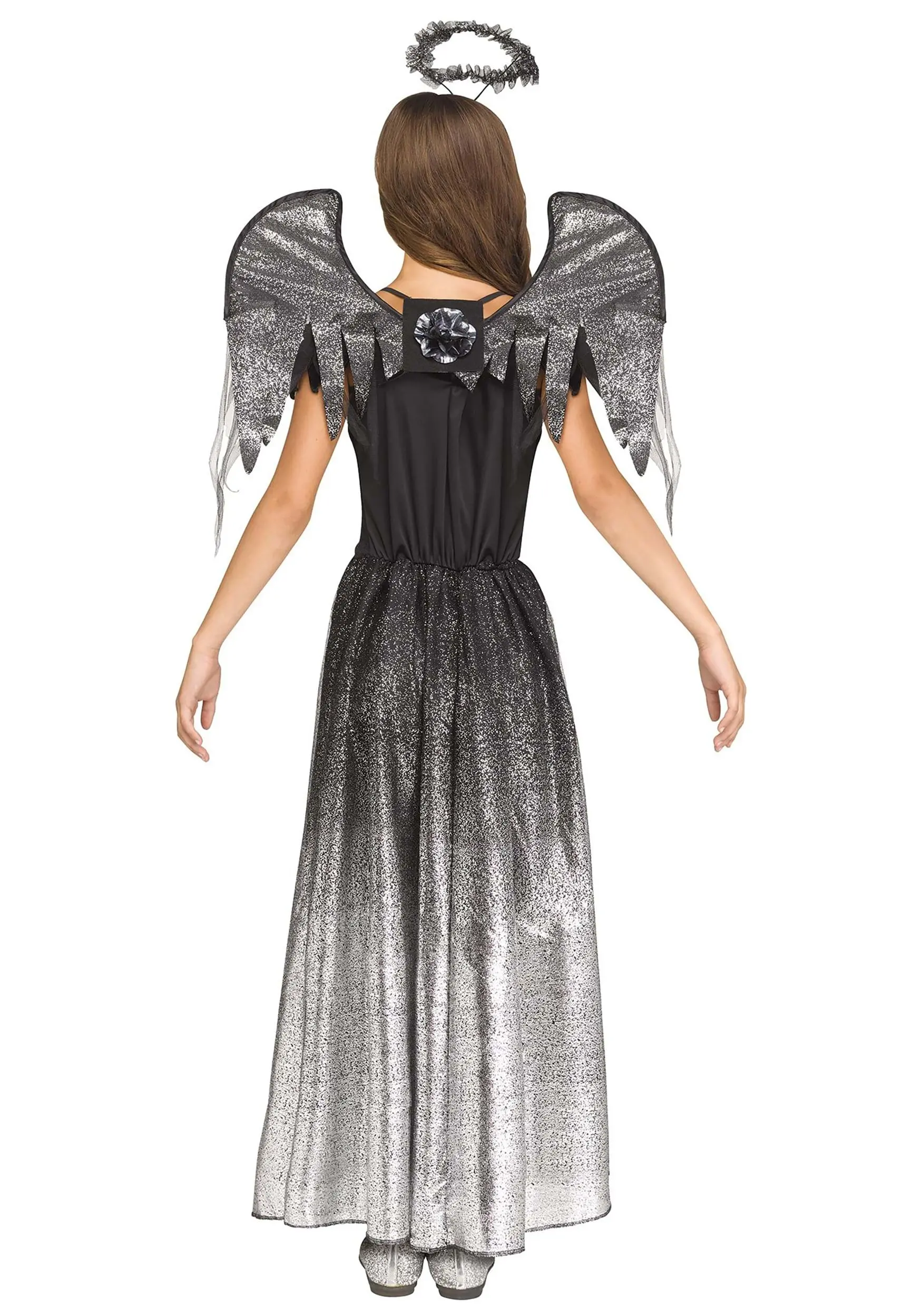 Fun World Girls Onyx Angel Costume 2 Fun World Girls Onyx Angel Costume - Image 2