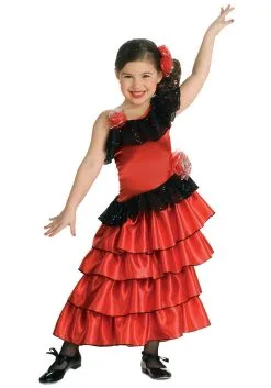 Rubies Costume Co. Inc Girls Spanish Flamenco Dancer Costume