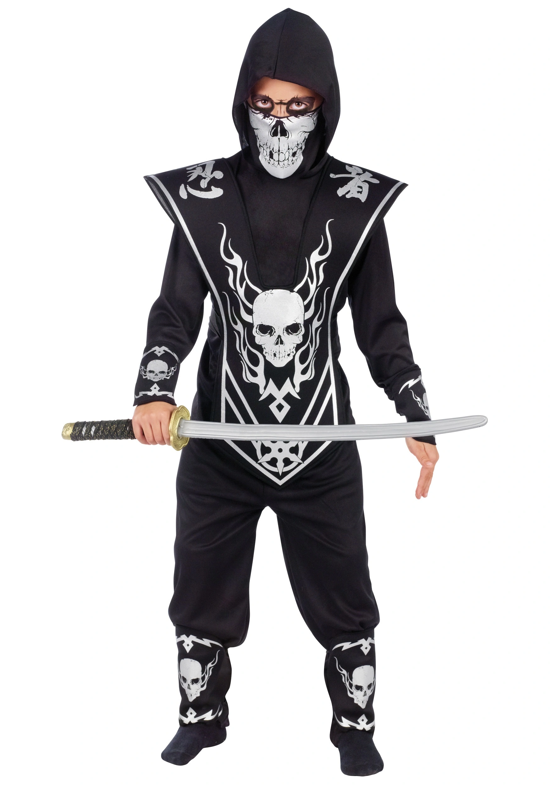 Fun World Kids Skull Ninja Costume 1 Fun World Kids Skull Ninja Costume