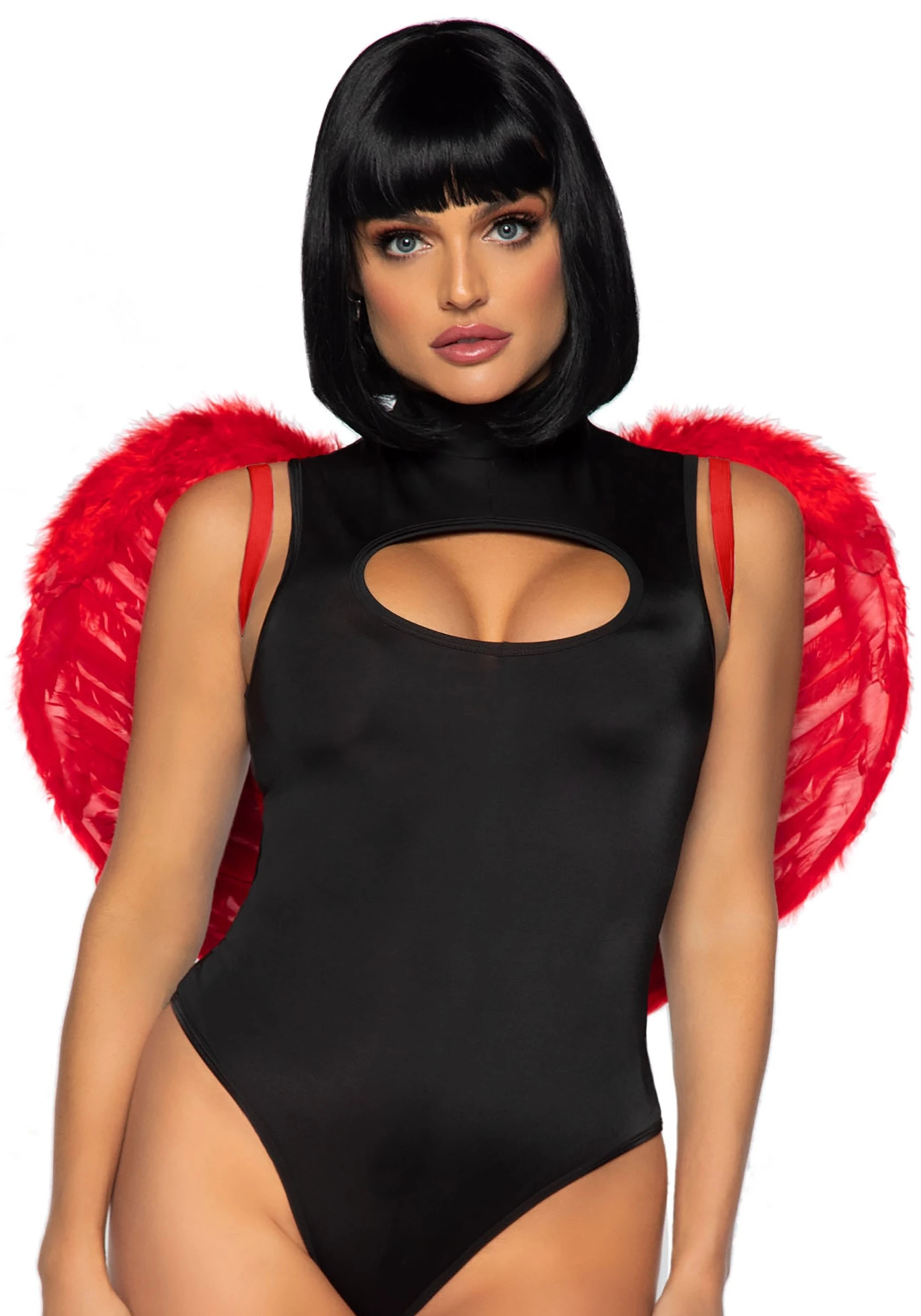 LEG AVENUE Red Marabou Trimmed Feather Wings 1 LEG AVENUE Red Marabou Trimmed Feather Wings