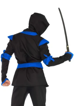 LEG AVENUE Blue Ninja Mens Costume 7 LEG AVENUE Blue Ninja Mens Costume -Fun Costumes Store mens blue ninja alt 3