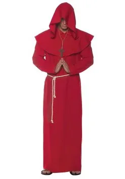 Underwraps Plus Size Red Monk Robe Men's Costume
