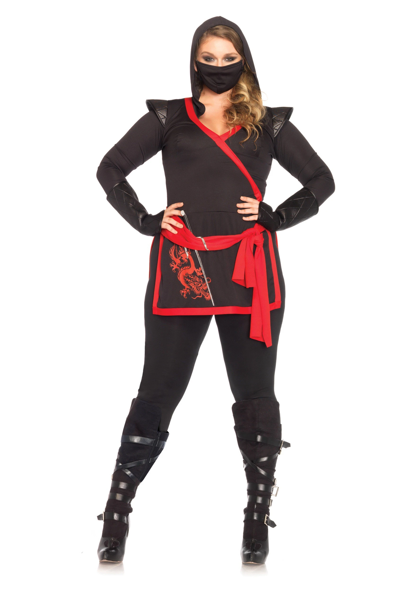 LEG AVENUE Plus Size Ninja Assassin Costume 1 LEG AVENUE Plus Size Ninja Assassin Costume
