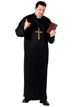 Fun World Plus Size Men's Priest Costume