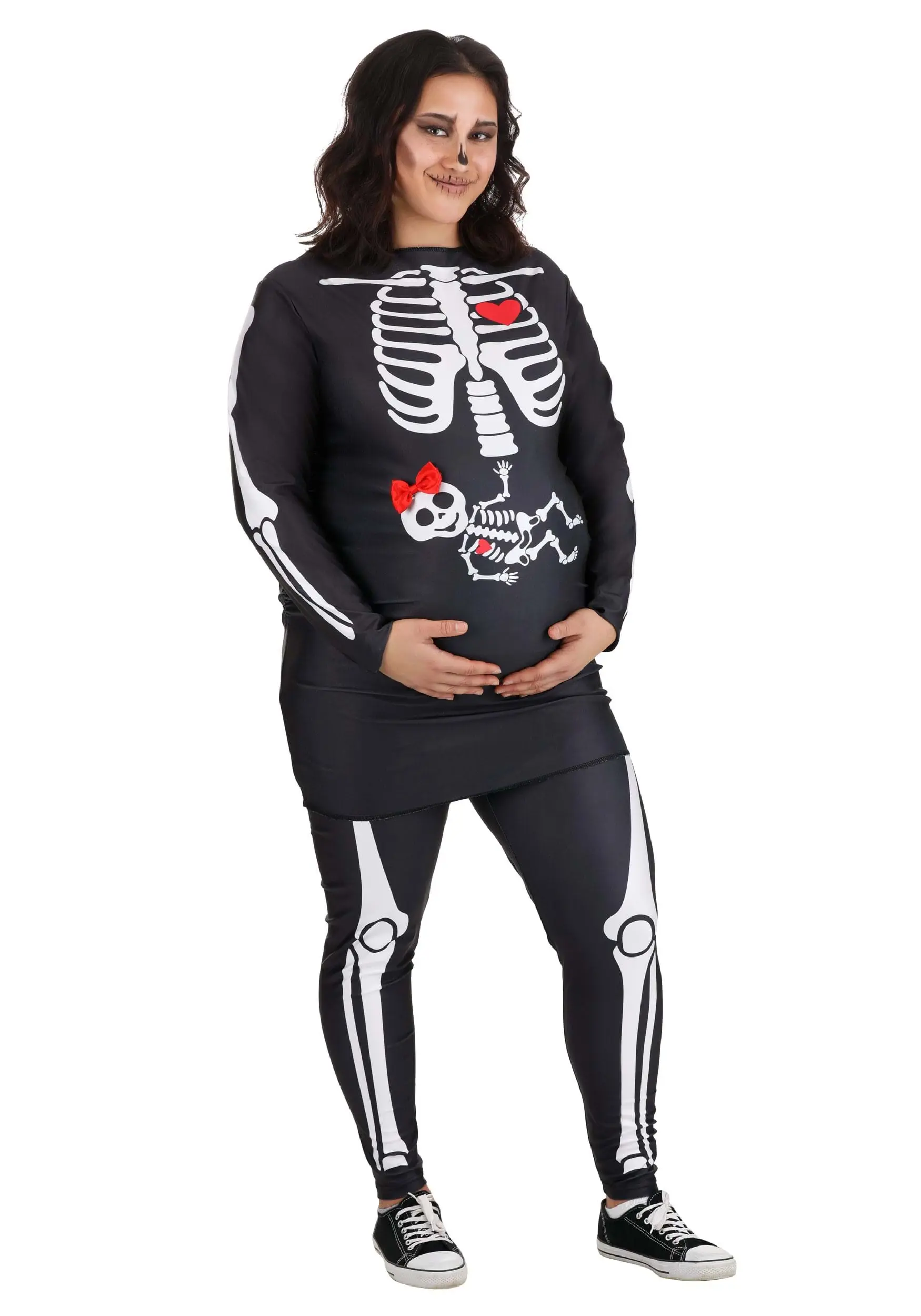 Fun Costumes Plus Size Maternity Skeleton Costume For Women 1 Fun Costumes Plus Size Maternity Skeleton Costume For Women