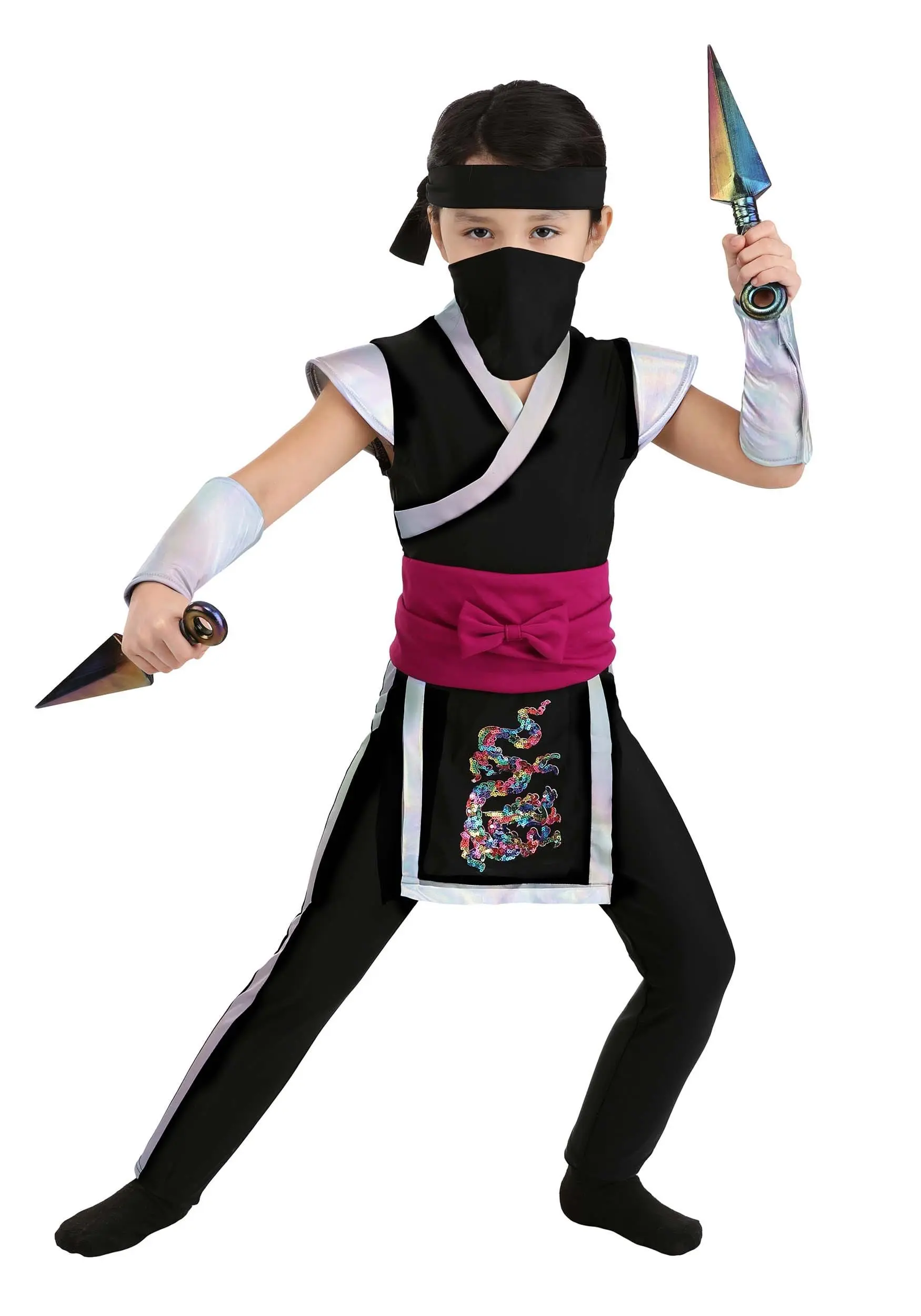 Fun Costumes Rainbow Ninja Toddler Costume 1 Fun Costumes Rainbow Ninja Toddler Costume