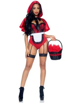 LEG AVENUE Naughty Miss Red Women's Sexy Costume -Fun Costumes Store sexy naughty miss red womens costume alt 2