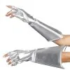 Dreamgirl Silver Gauntlet Fingerless Gloves Accessories