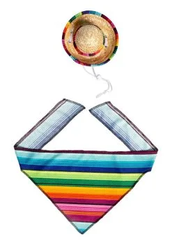 Pet Krewe Bandana And Sombrero Pet Costume Set -Fun Costumes Store sombrero bandana pet costume set alt 4