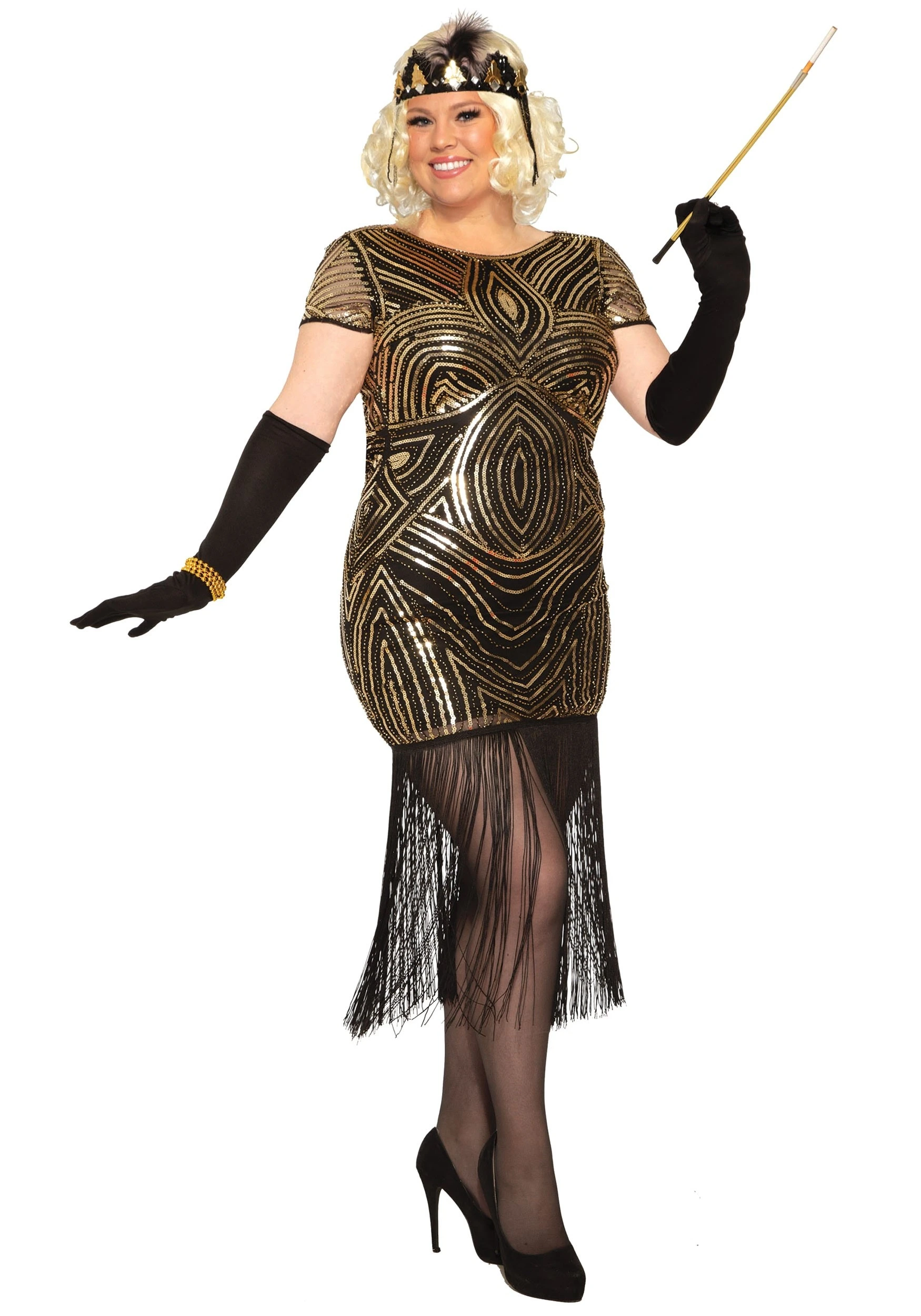 Forum Novelties, Inc Art Deco Plus Size Flapper Dress Costume For Women 1 Forum Novelties, Inc Art Deco Plus Size Flapper Dress Costume For Women