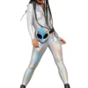 Smiffys Holographic Catsuit For Women