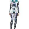 Smiffys Metallic Cyber Alien Costume For Women