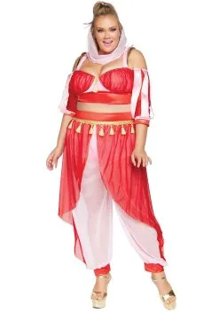LEG AVENUE Women's Plus Size Dreamy Genie Costume -Fun Costumes Store womens plus dreamy genie costume alt 3