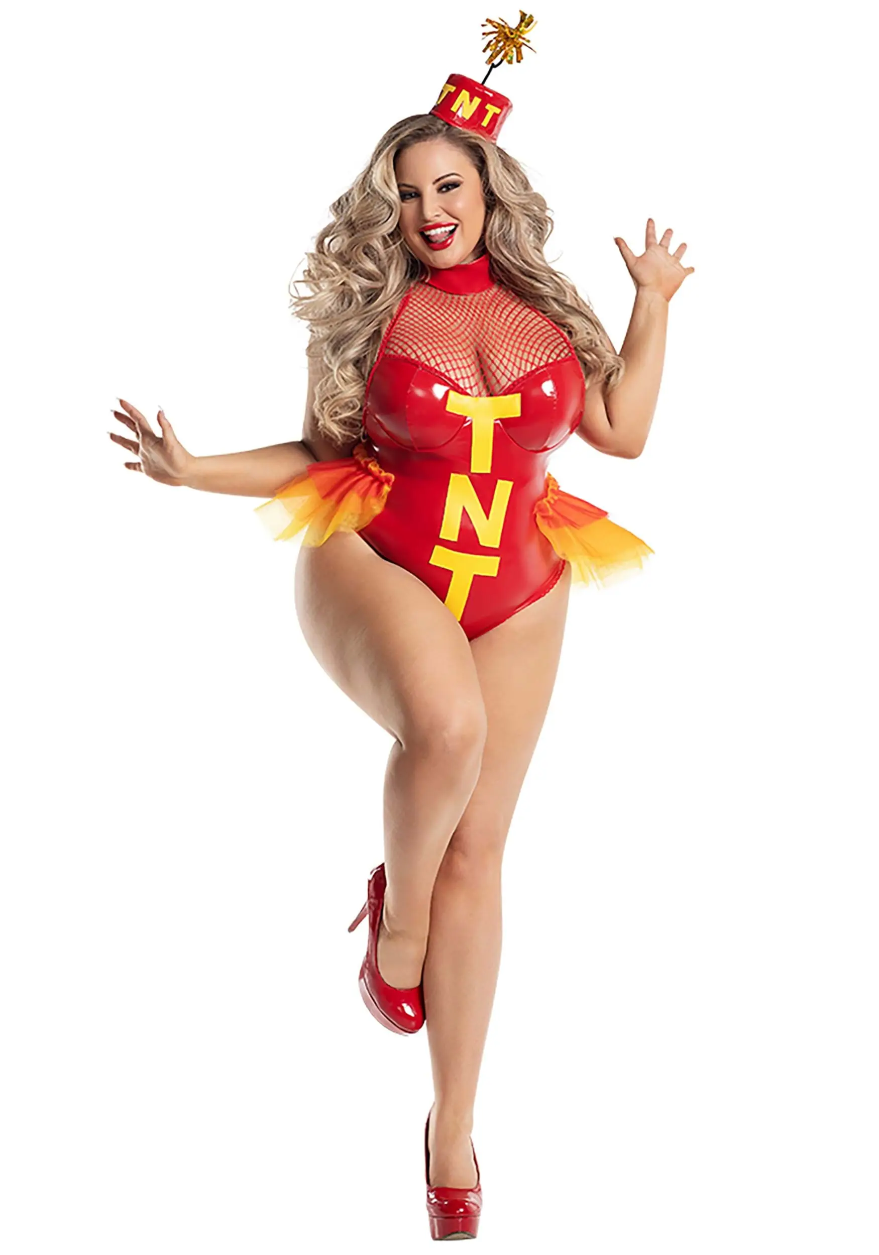 Party King Sexy Plus Size Dynamite Costume For Women 1 Party King Sexy Plus Size Dynamite Costume For Women