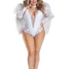 Party King Sexy Plus Size Sparkle Angel Costume For Women